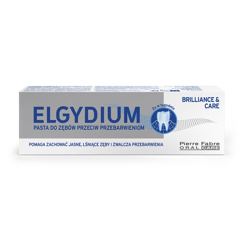 Elgydium Brilliance & Care , pasta do zębów pomagająca usunąć przebarwienia, 30 ml