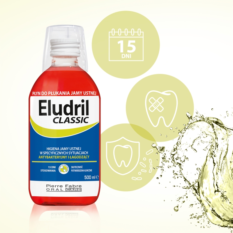 Eludril Classic, płyn do jamy ustnej, 500 ml