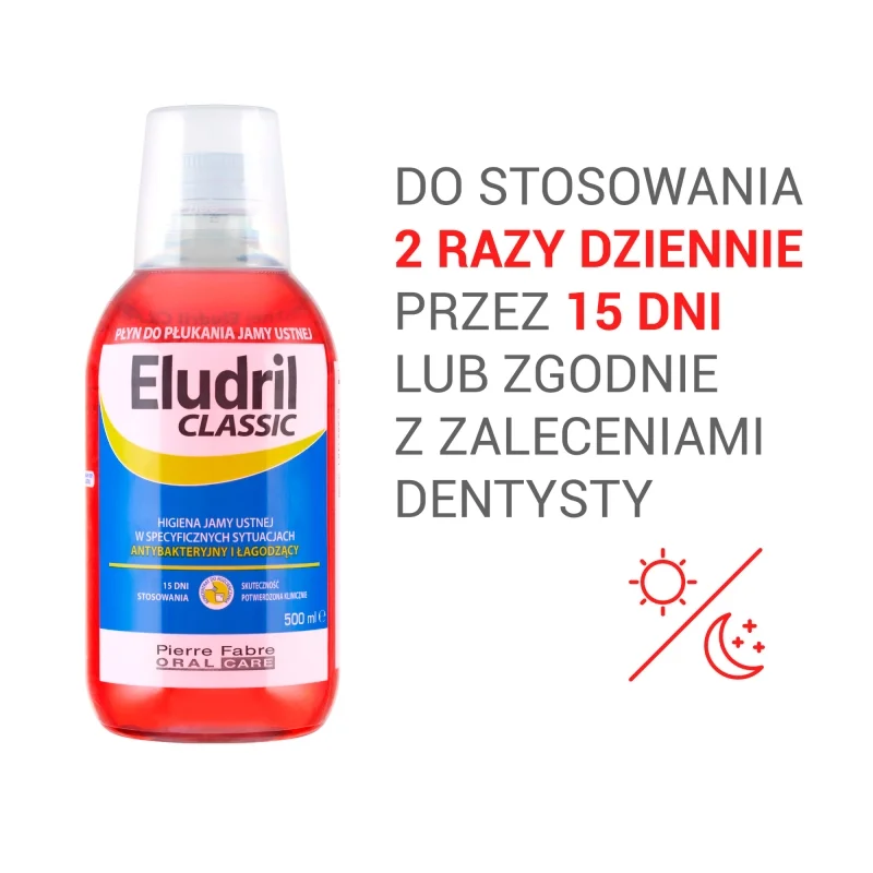 Eludril Classic, płyn do jamy ustnej, 500 ml
