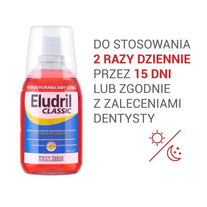 Eludril Classic, płyn do płukania jamy ustnej, 200 ml