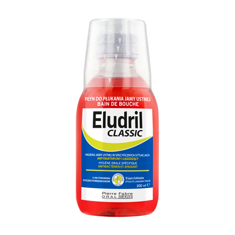Eludril Classic, płyn do płukania jamy ustnej, 200 ml