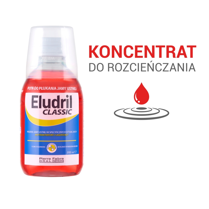 Eludril Classic, płyn do płukania jamy ustnej, 200 ml