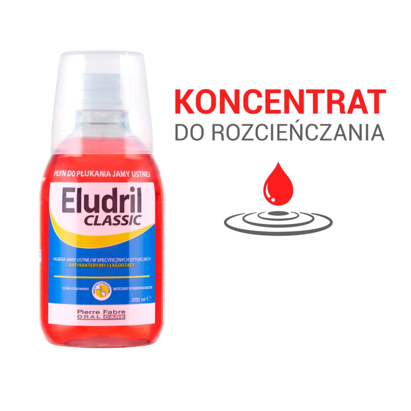 Eludril Classic, płyn do płukania jamy ustnej, 200 ml