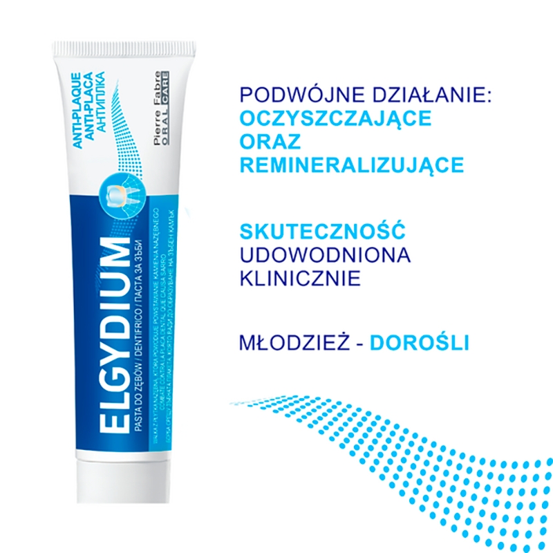 Elgydium Anti Plaque, pasta do zębów antybakteryjna, 100 g