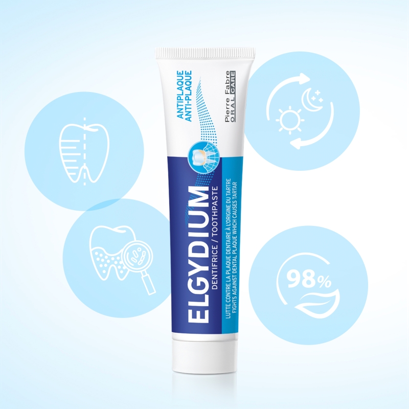 Elgydium Anti Plaque, pasta do zębów antybakteryjna, 100 g