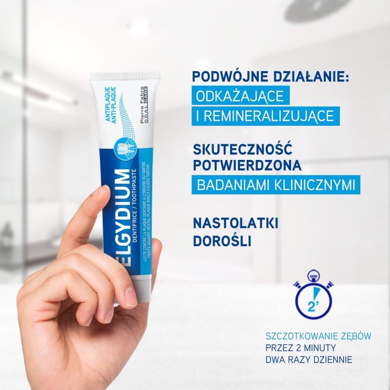 Elgydium Anti Plaque, pasta do zębów antybakteryjna, 100 g