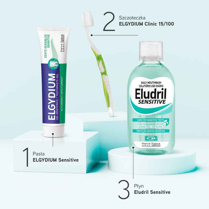 Elgydium Sensitive, pasta do zębów wrażliwych, 75 ml