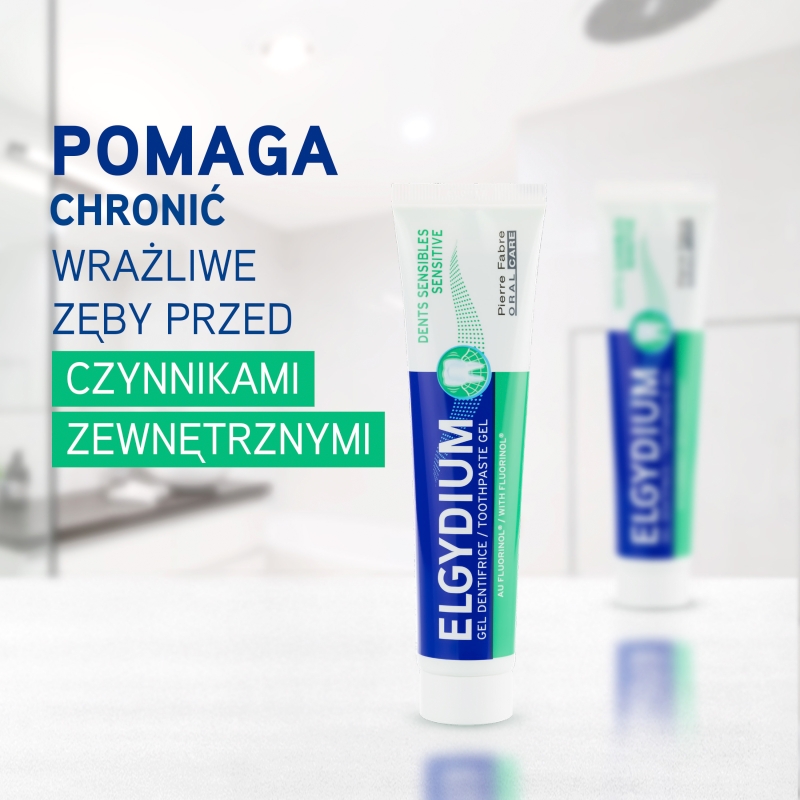 Elgydium Sensitive, pasta do zębów wrażliwych, 75 ml