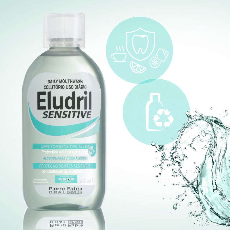 Eludril Sensitive, płyn do płukania jamy ustnej, 500 ml