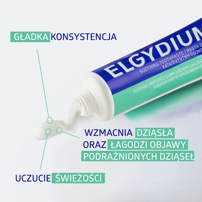 Elgydium, pasta do zębów na podrażnione dziąsła, 75 ml