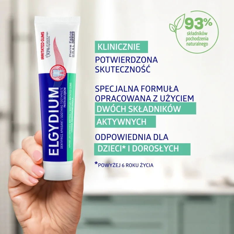 Elgydium, pasta do zębów na podrażnione dziąsła, 75 ml