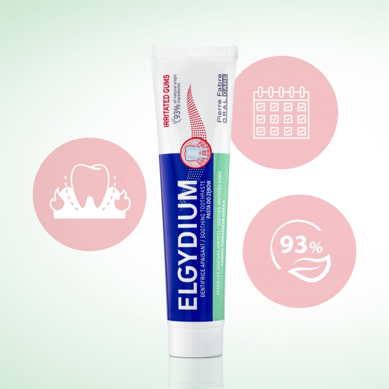 Elgydium, pasta do zębów na podrażnione dziąsła, 75 ml