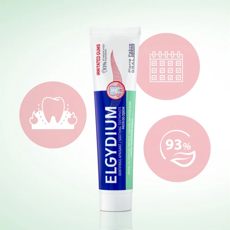 Elgydium, pasta do zębów na podrażnione dziąsła, 75 ml