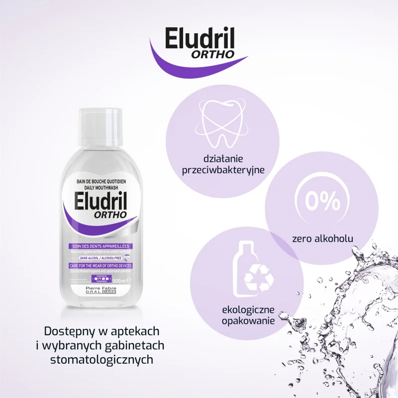 Eludril Ortho, płyn do płukania jamy ustnej, 500 ml