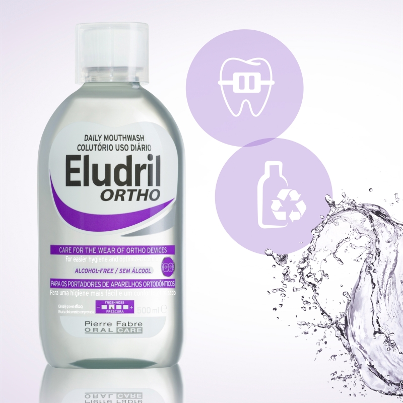 Eludril Ortho, płyn do płukania jamy ustnej, 500 ml