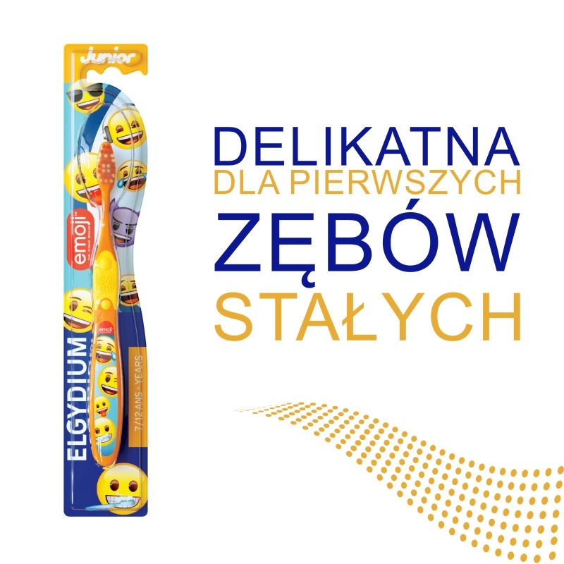 Elgydium Emoji Junior 7- 12 lat, szczoteczka do zębów, 1 szt.