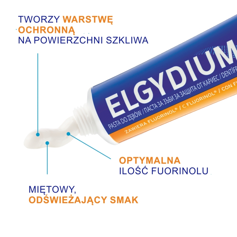 Elgydium, pasta do zębów, przeciwpróchnicowa, 75 ml