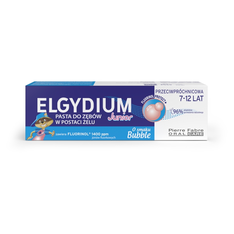 ELGYDIUM Junior Bubble pasta do zębów dla dzieci 7-12 lat, 50 ml