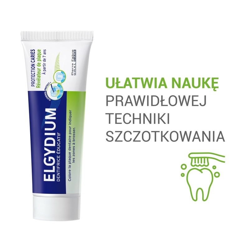 ELGYDIUM Edukacyjna, pasta do zębów barwiąca płytkę nazębną, 50 ml