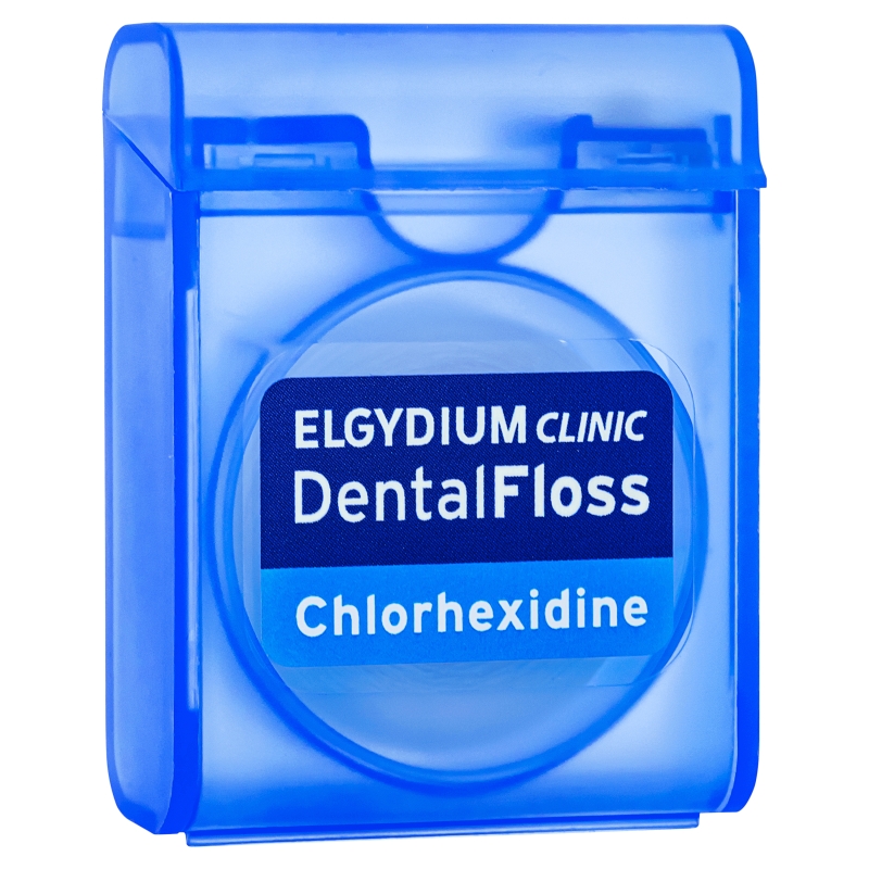 Elgydium Clinic DentalFloss, nić dentystyczna z chlorheksydyną, 50m