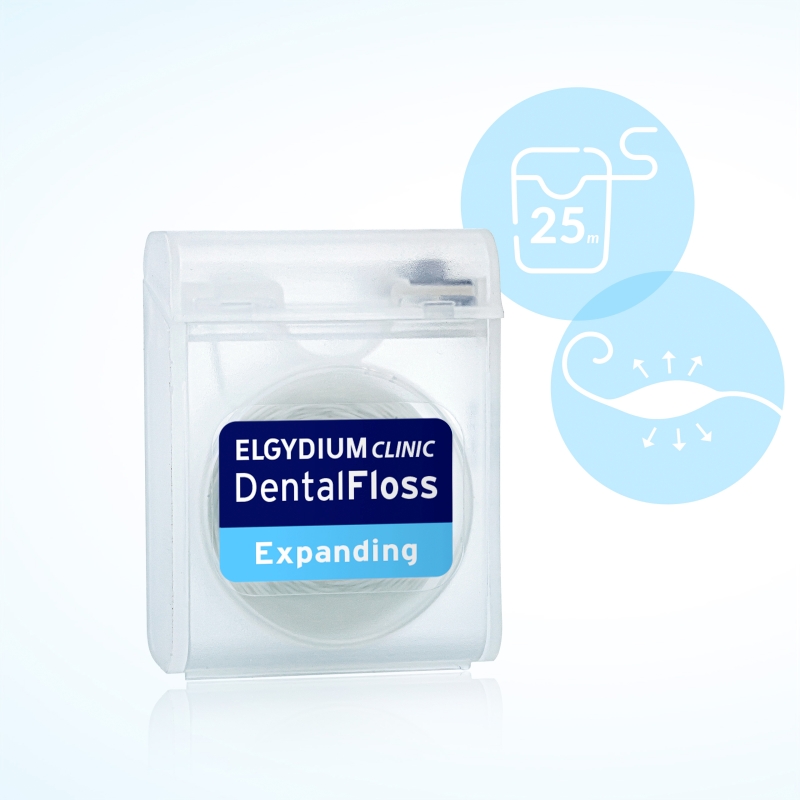 Elgydium, nić dentystyczna pęczniejąca, 25 m