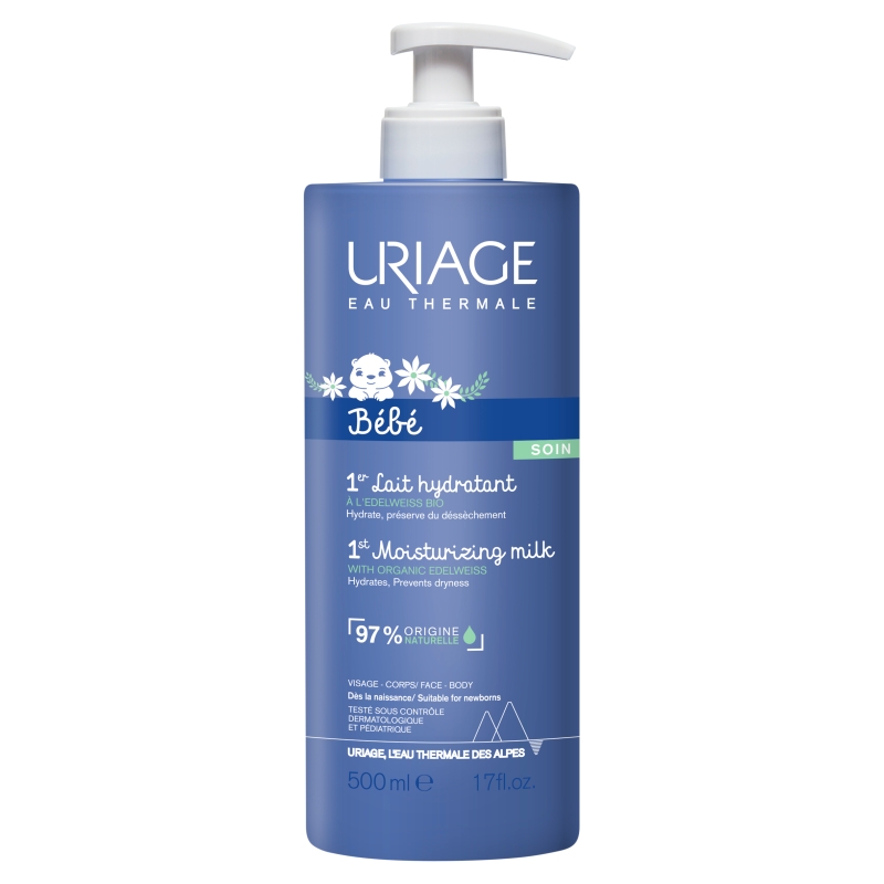 URIAGE Bebe 1st Mleczko nawilżające, dla dzieci do codziennej pielęgnacji, 500 ml