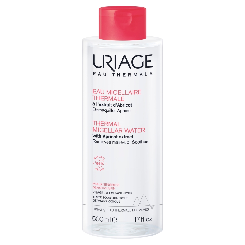 URIAGE Eau Thermale, woda micelarna z ekstraktem z moreli do skóry wrażliwej, 500 ml