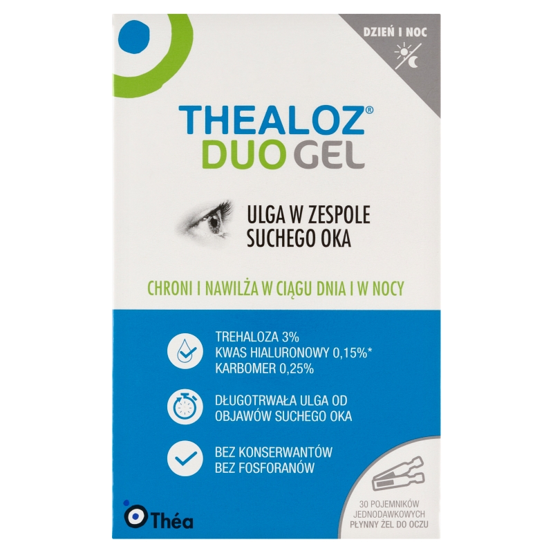Thealoz Duo Gel , o działaniu nawilżającym i osmoregulacyjnym, 30 mnimsów po 0,4 ml