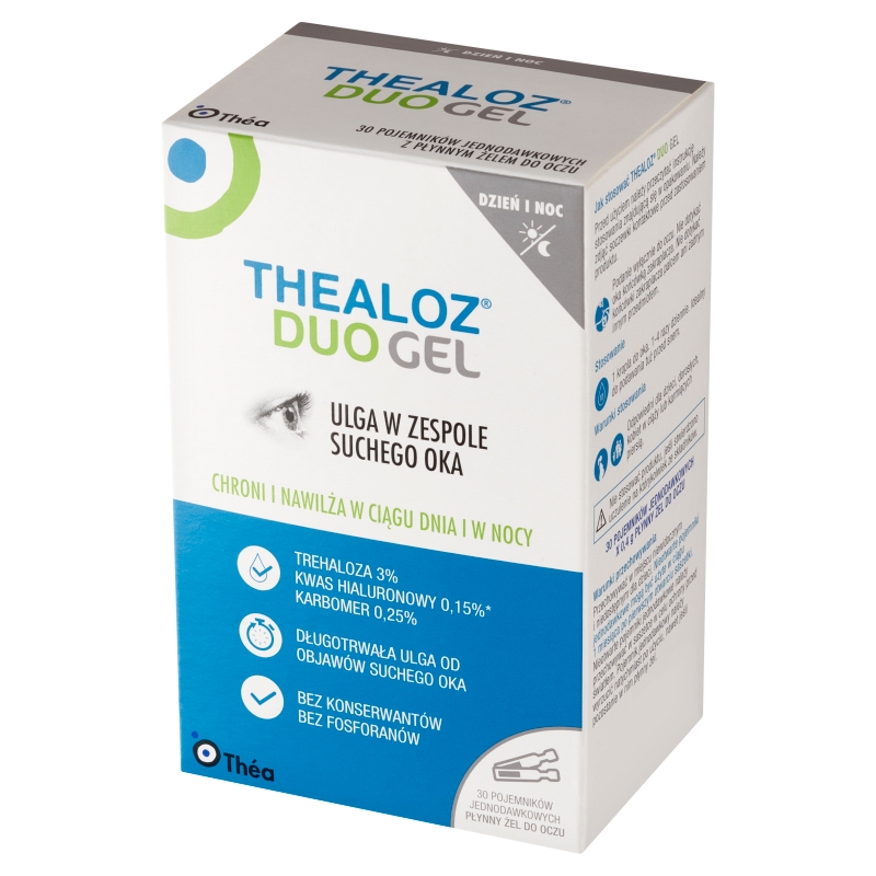 Thealoz Duo Gel , o działaniu nawilżającym i osmoregulacyjnym, 30 mnimsów po 0,4 ml