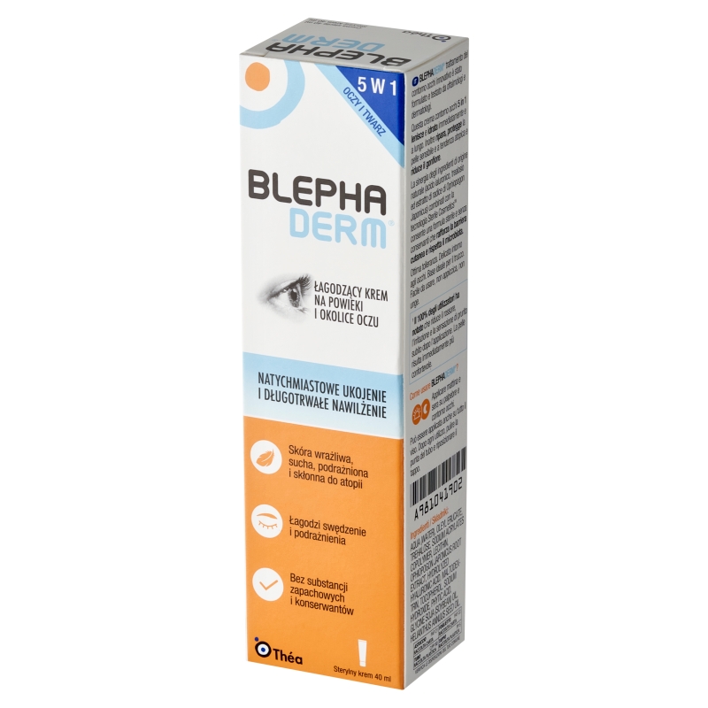 Blephaderm, łagodzący krem na powieki i okolice oczu, 40 ml