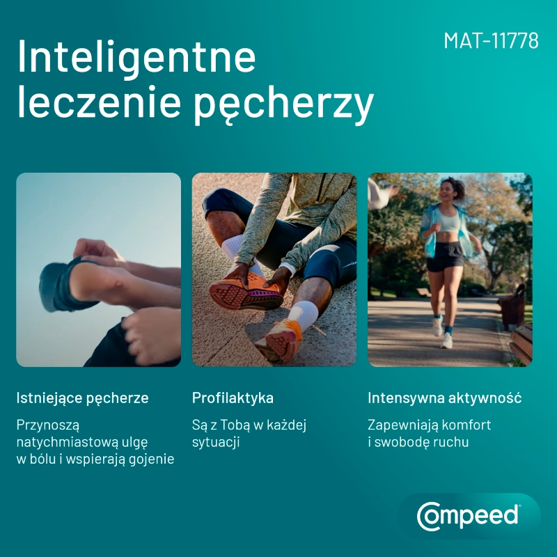 COMPEED Plastry na pęcherze na piętach, rozmiar średni, 5 szt.