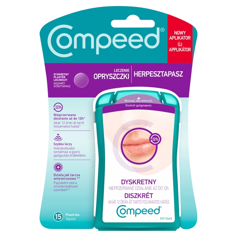 Compeed Dyskretny Plaster Leczniczy na opryszczkę, 15 szt. 