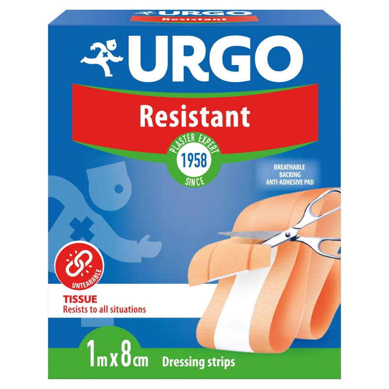 URGO Resistant Neutral, plastry 1 m x 8 cm