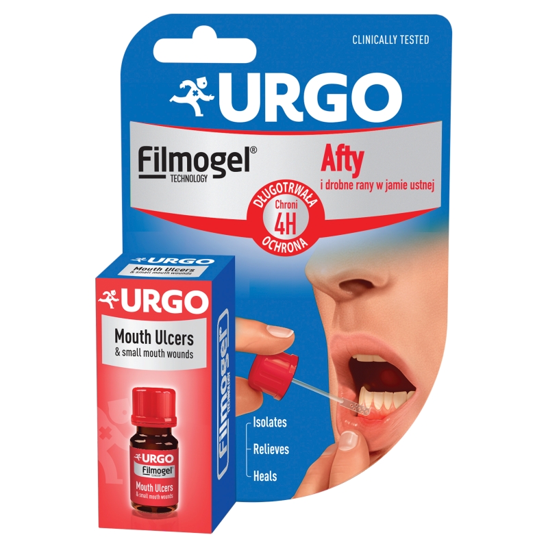 Urgo Afty i drobne rany w jamie ustnej, w formie łagodzącego żelu, 6 ml