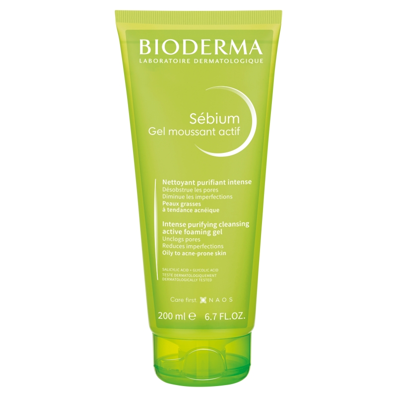 Bioderma Sebium Gel Moussant Actif aktywny żel oczyszczający, 200 ml