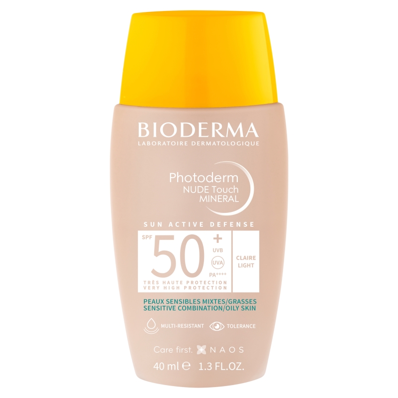Bioderma Photoderm Nude Touch Mineral, podkład mineralny, SPF 50+, jasny, 40 ml