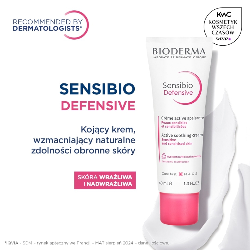 Bioderma Sensibio Defensive, krem, 40 ml