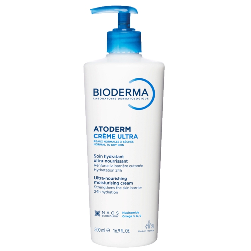 Bioderma Atoderm Creme Ultra  Krem nawilżający do suchej skóry, 500 ml