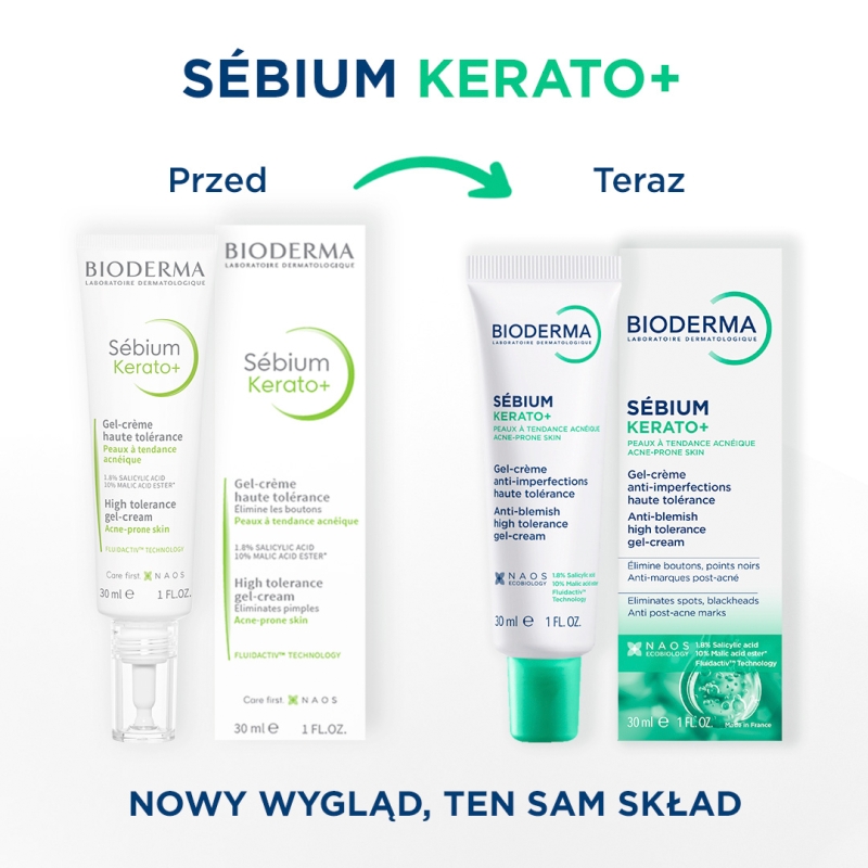 Bioderma Sebium Kerato+, żel-krem, 30 ml