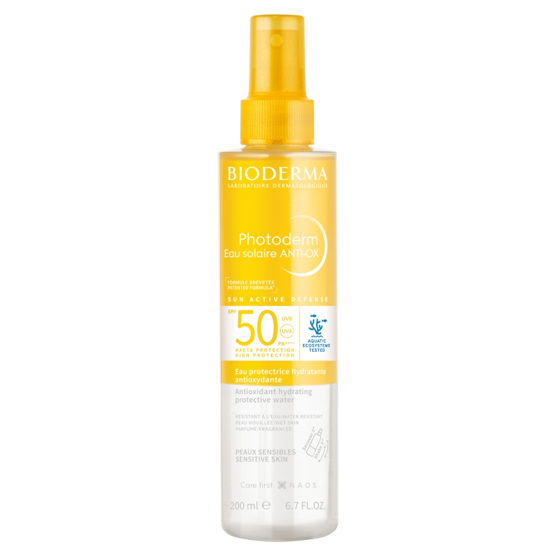 Bioderma Photoderm Eau Solaire Anti-Ox, dwufazowa woda ochronna, SPF 50+ , 200 ml