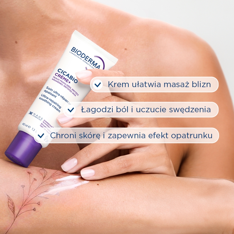 Bioderma Cicabio Creme+, krem do ciała, 40 ml