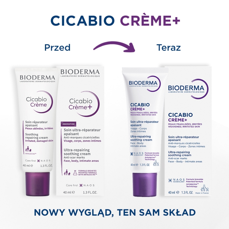 Bioderma Cicabio Creme+, krem do ciała, 40 ml