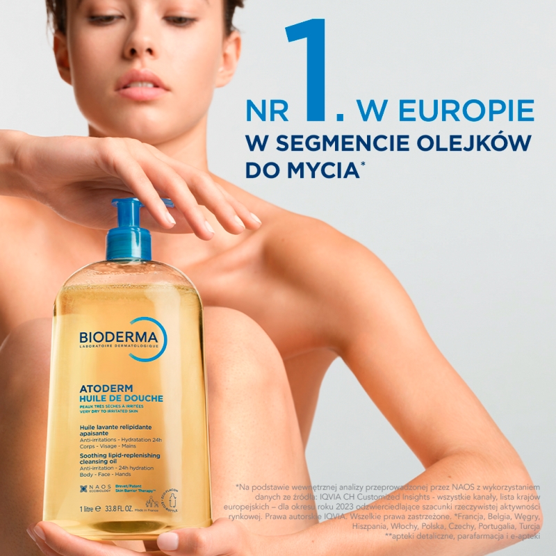 Bioderma Atoderm Huile De Douche, olejek do kąpieli, 1 litr