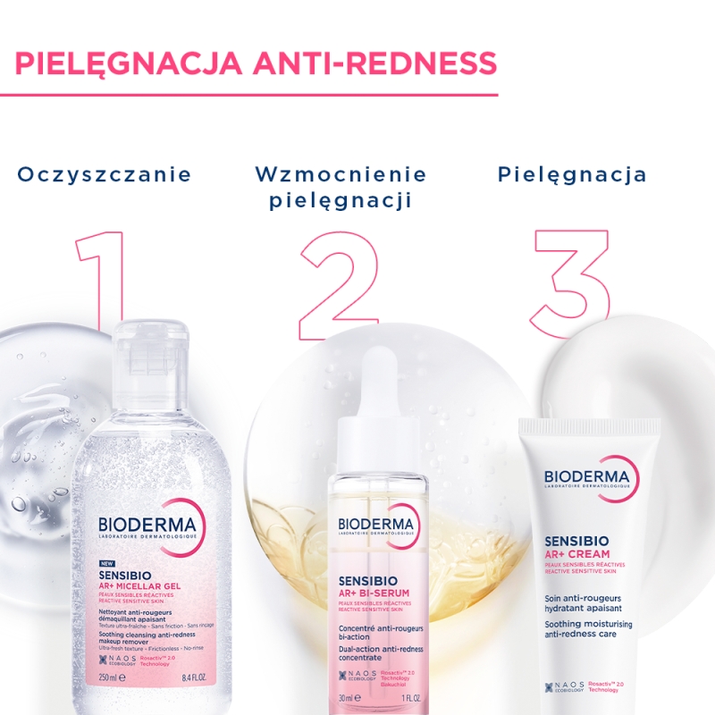Bioderma Sensibio AR+ Micellar Gel, żel micelarny, 250 ml
