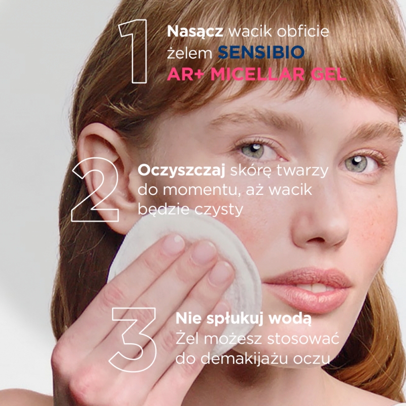 Bioderma Sensibio AR+ Micellar Gel, żel micelarny, 250 ml