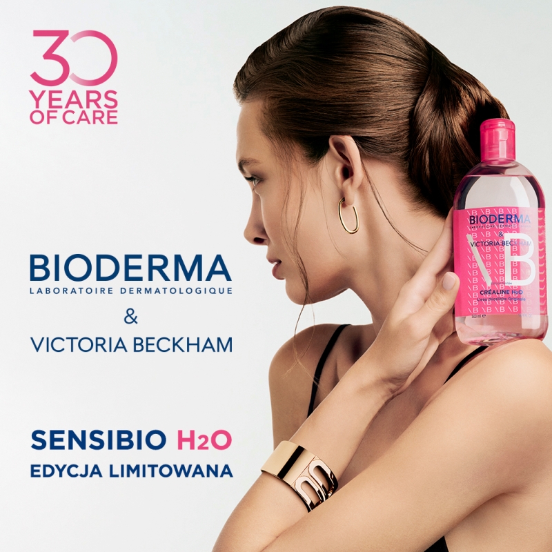 Bioderma Sensibio H2O x Victoria Beckham, woda micelarna do skóry wrażliwej, 500 ml