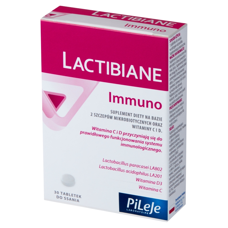 Lactibiane Immuno , tabletki ze składnikami wspierającymi układ odpornościowy, 30 szt.