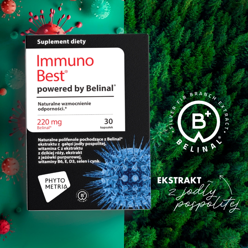 Immuno Best, kapsułki ze składnikami wspomagającymi układ odpornościowy, 30 szt.