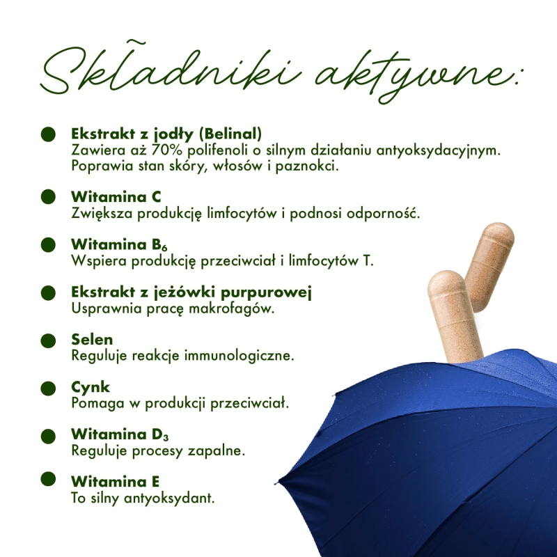 Immuno Best, kapsułki ze składnikami wspomagającymi układ odpornościowy, 30 szt.