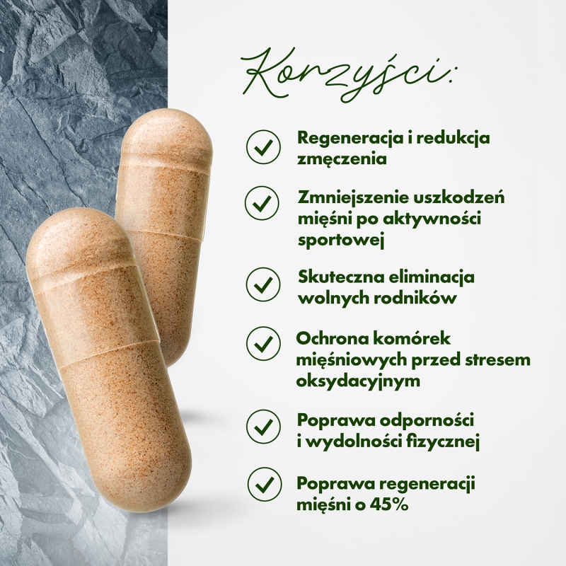 Sport Recovery, kapsułki ze składnikami wspomagającymi funkcjonowanie mięśni, 30 szt.
